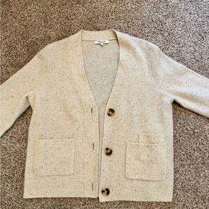 Madewell Speckled Cream Cardigan